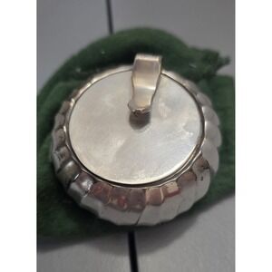 Vintage Two's Company Round Silver Plated Metal with Flip Up Lid Candle Or Ash